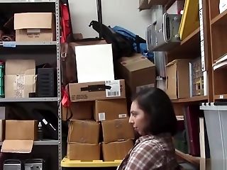 Teenage With Big Tits Toyed With A Fuck Stick In A Cops Office